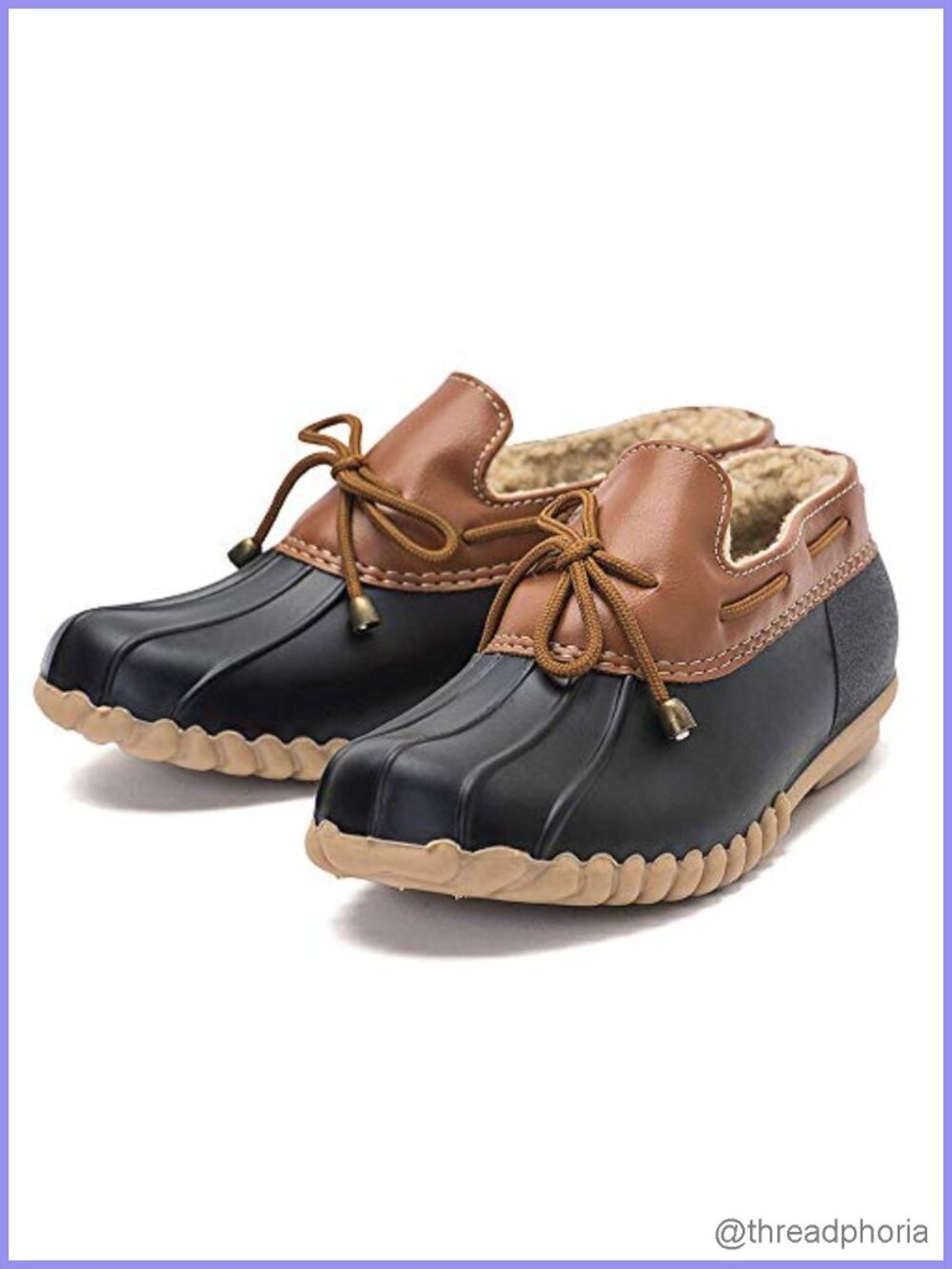 Waterproof Winter Duck Loafer Slip On Faux Fur Lined Snow Shoes Women